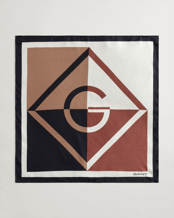 D1. ICON G COLOR BLOCK SILK SCARF - ONESIZE