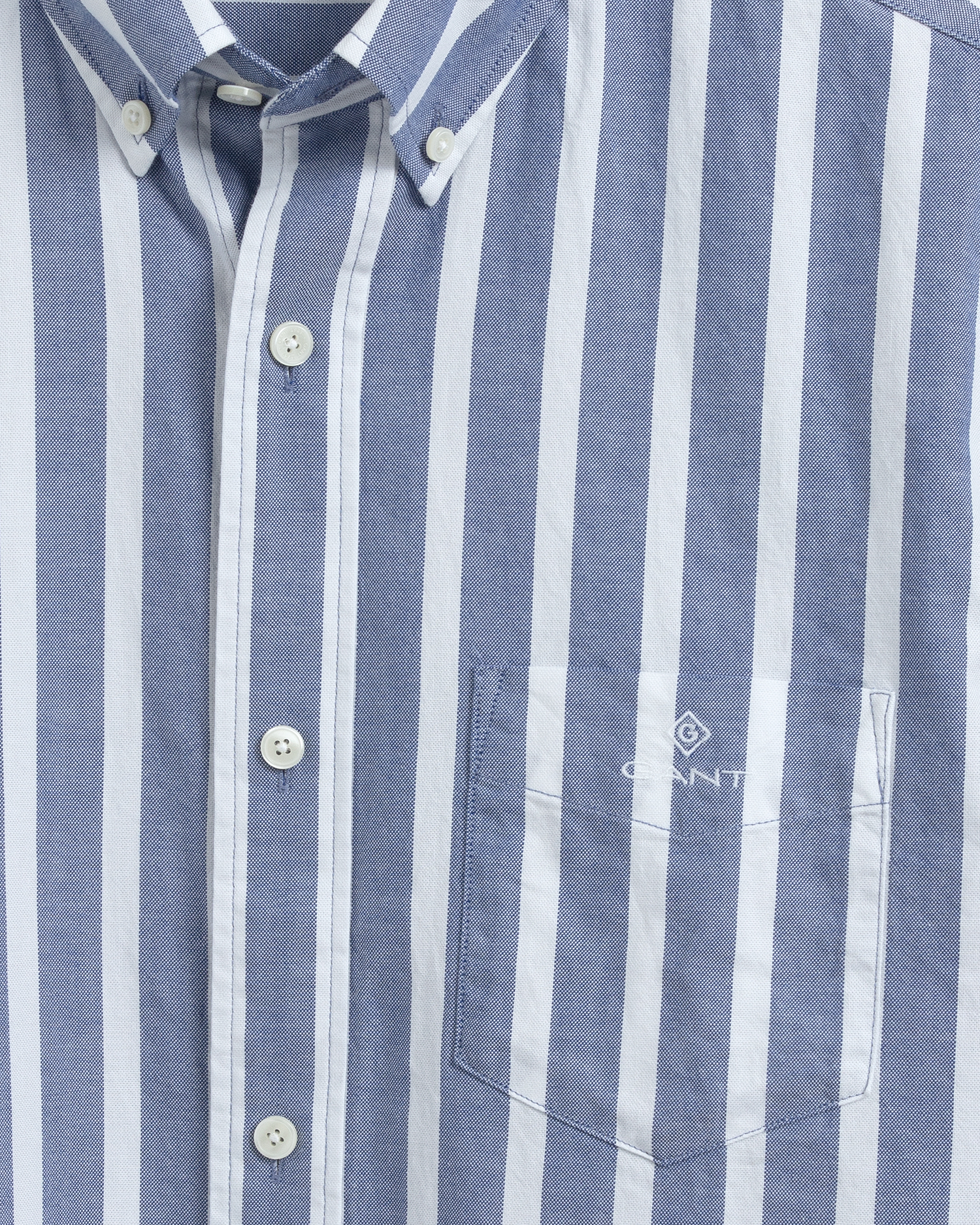 Pastelfarget Oxford Skjorte med Korte ermer i Regular-Fit