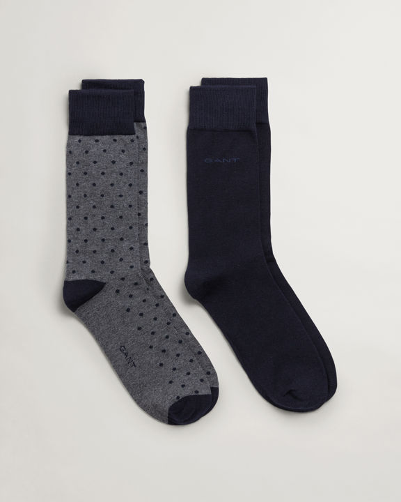 2-Pack Solid & Dot Socks