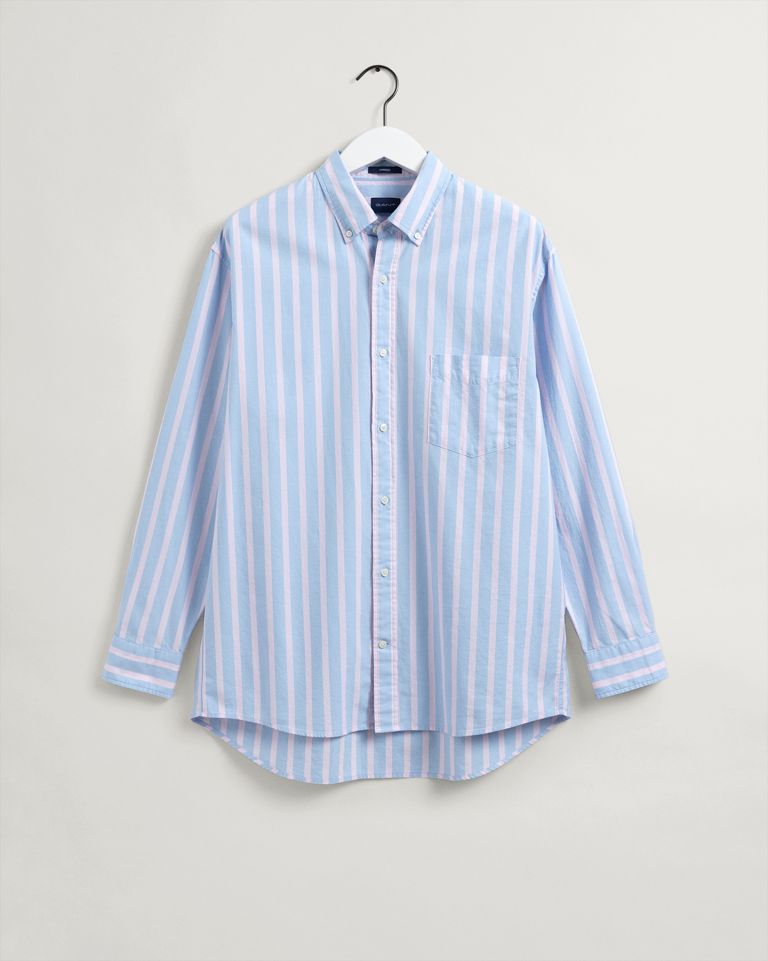 Stripete Oxford-Skjorte i Oversized-Passform